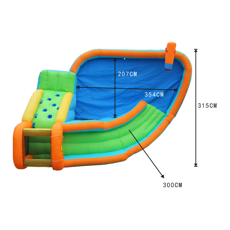 Island Water Slide with Pool & Water Gun