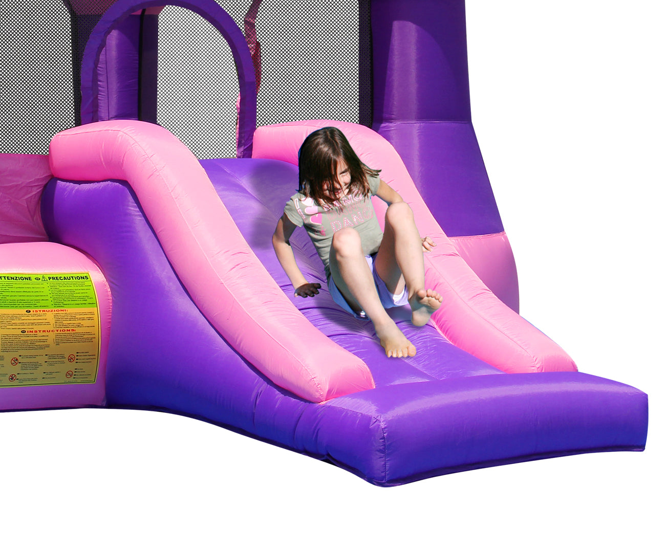 Pink Jumping Castle with Slide
