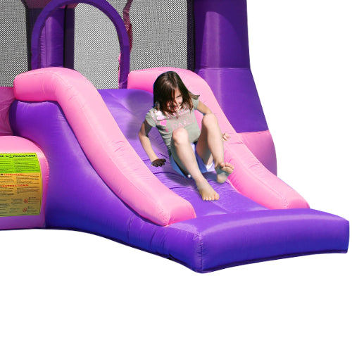 Pink Jumping Castle with Slide