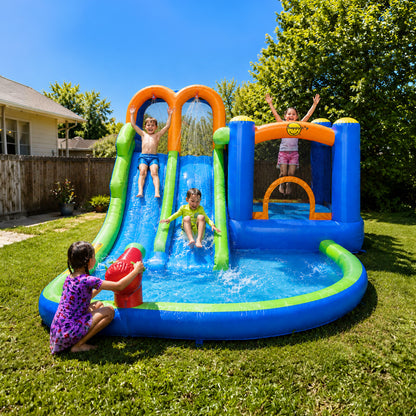 Jump & Splash Double Slide Water Park