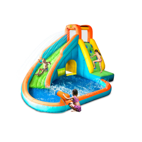 Island Water Slide with Pool and Water Gun