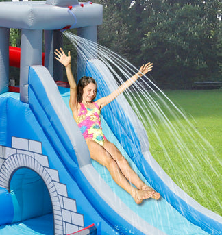 Wet & Dry Splash Park | Little Kids Jumping Castles | Happy Hop