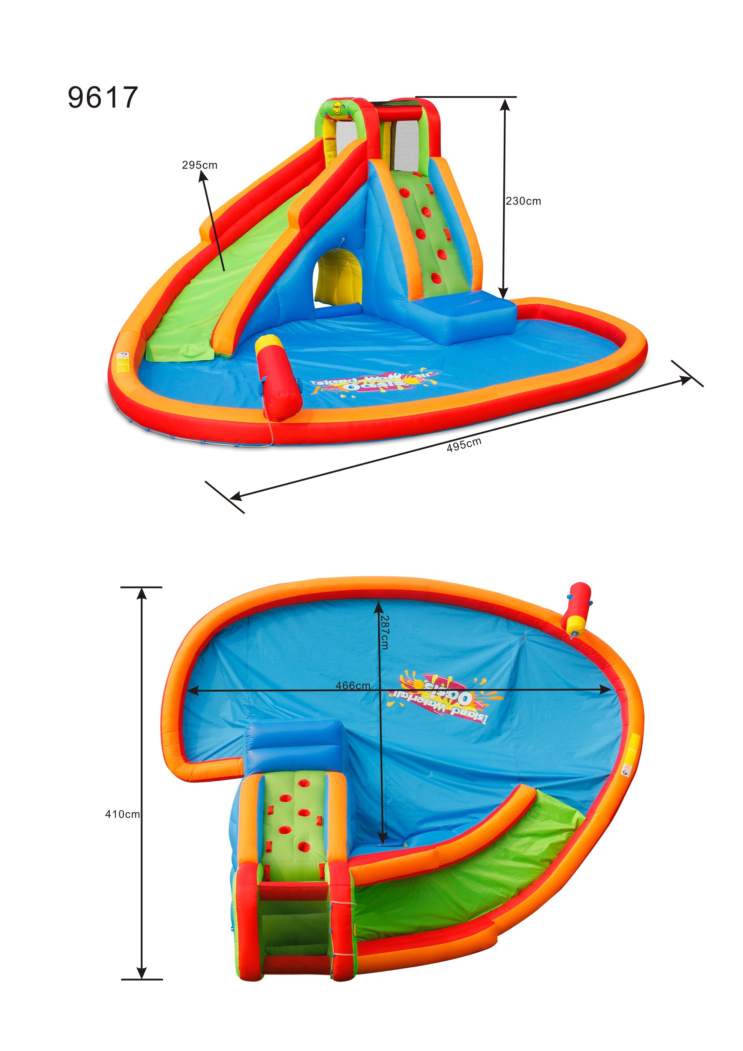 Island Waterfall Oasis Little Kids Jumping Castles Happy Hop